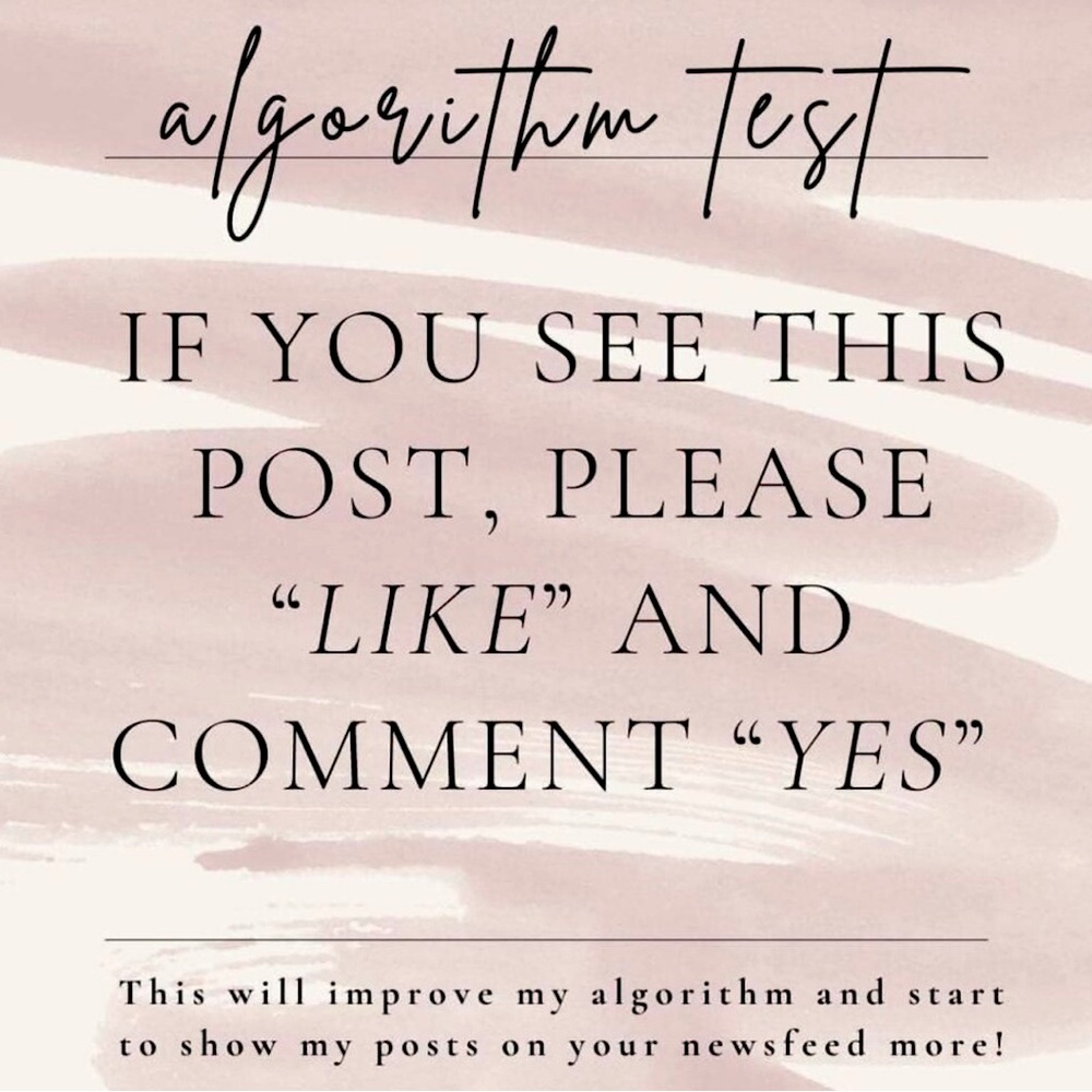 ALGORITHM TEST LIKE THIS POST & IβLL SHARE 10 OF YOUR LISTINGS